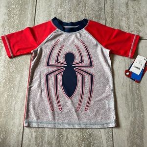 Marvel Spider-man XSMALL red& gray continuous short sleeves for kids